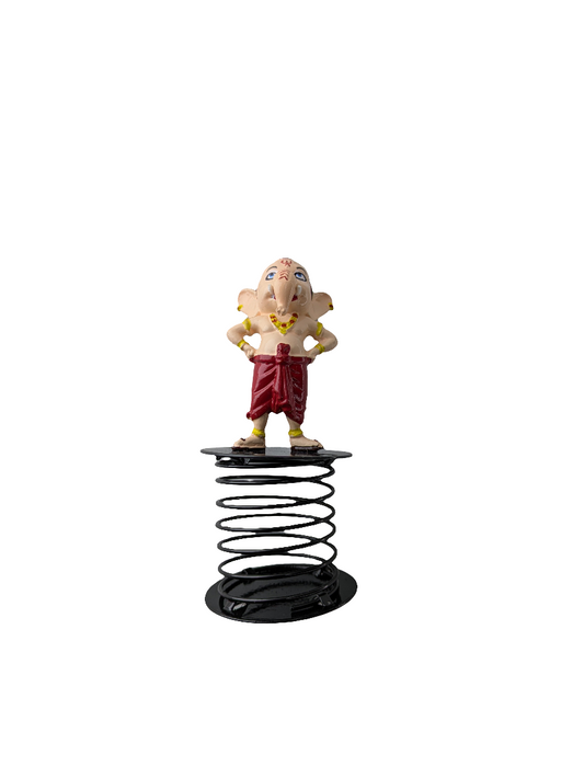 Car Dashboard Hanging Ganapathy Statue With Spring Action