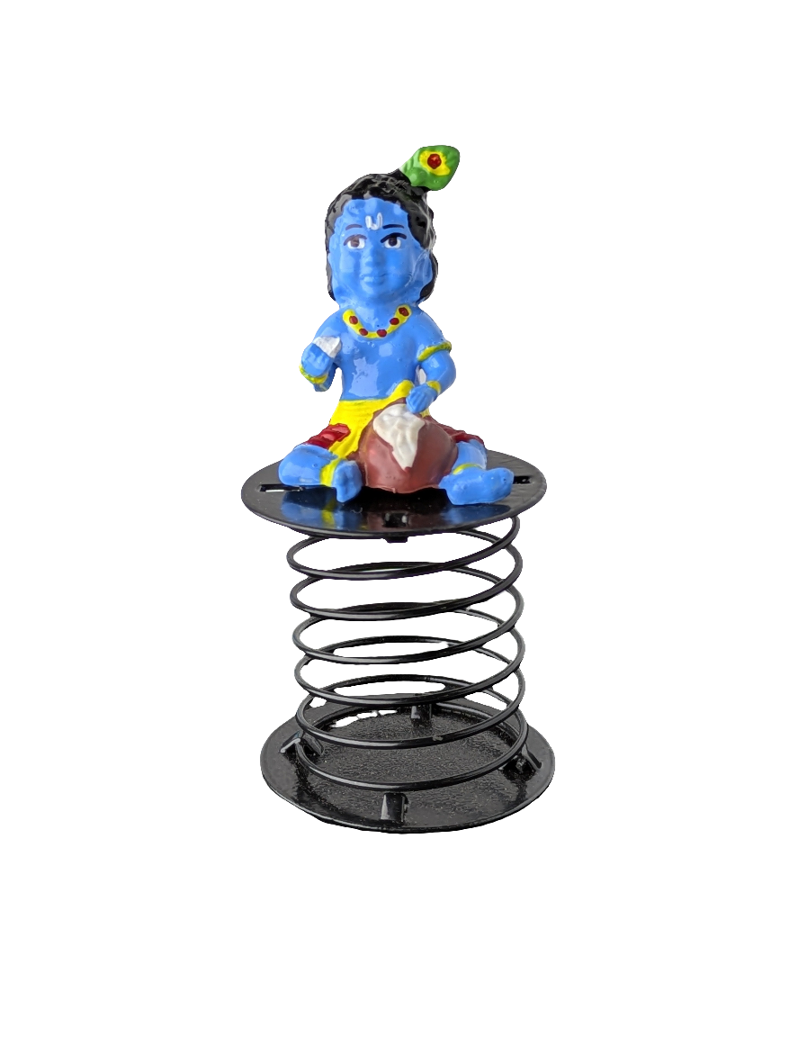 Car Dashboard Hanging krishna Statue With Spring Action