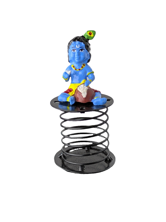 Car Dashboard Hanging krishna Statue With Spring Action