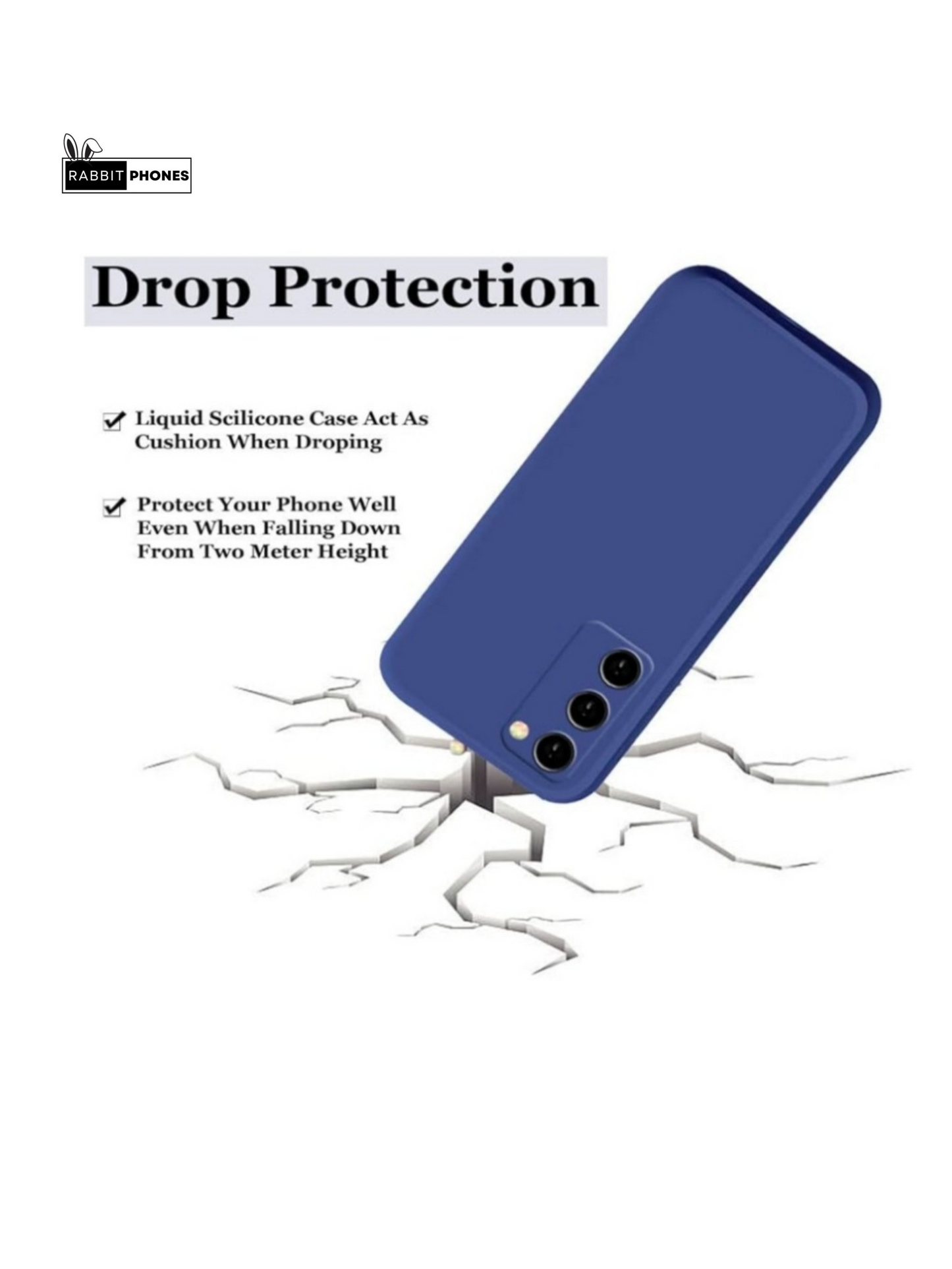 Silicon Back Cover For Mobile ( Matte Blue )