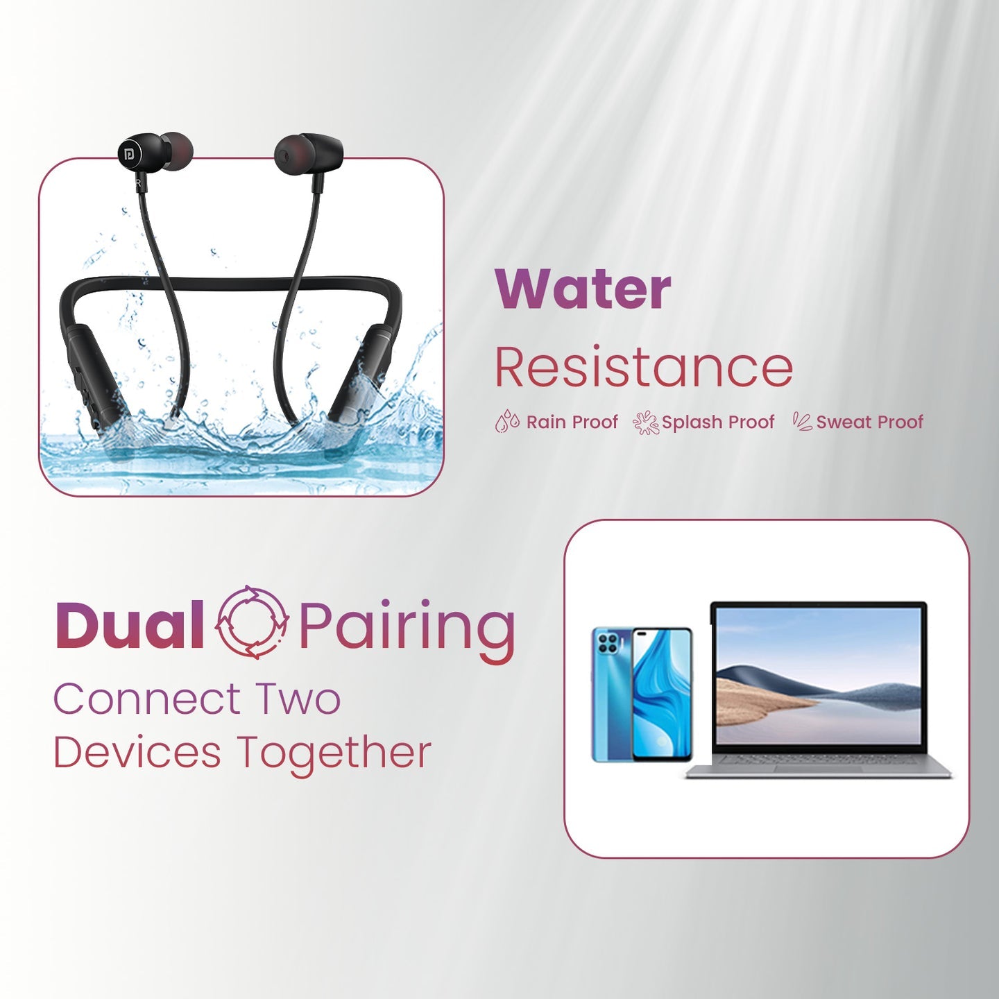 Portrinics Bluetooth Neckband Harmonics Z9