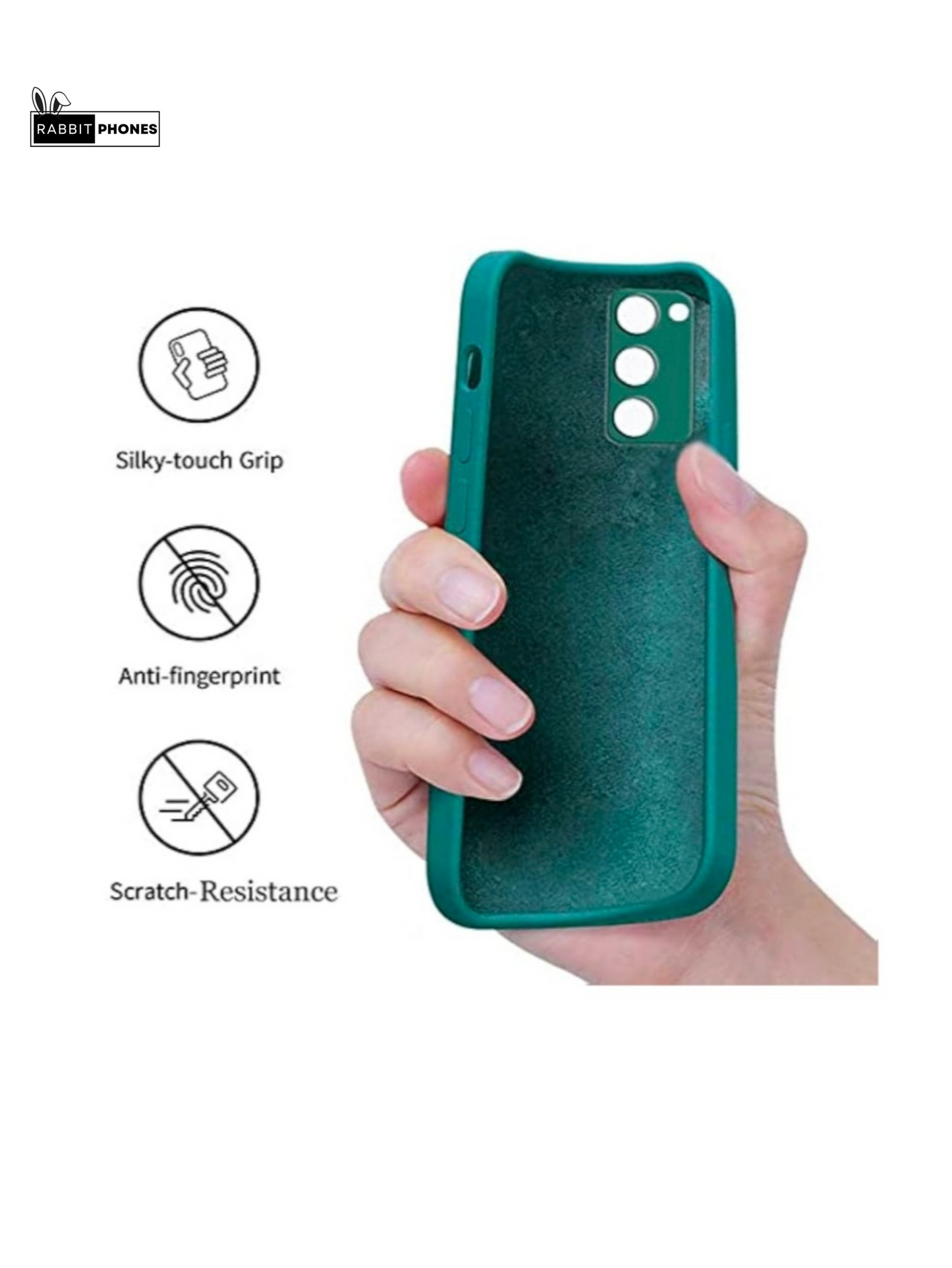 Silicon Back Cover For Mobile ( Matte Green )