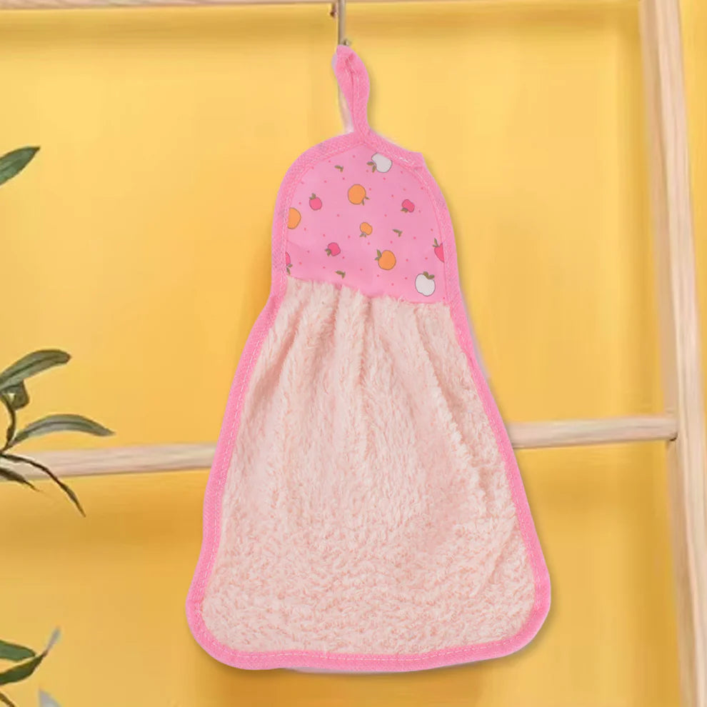 Microfiber Wash Basin Hanging Hand Kitchen Towel Napkin With Loop