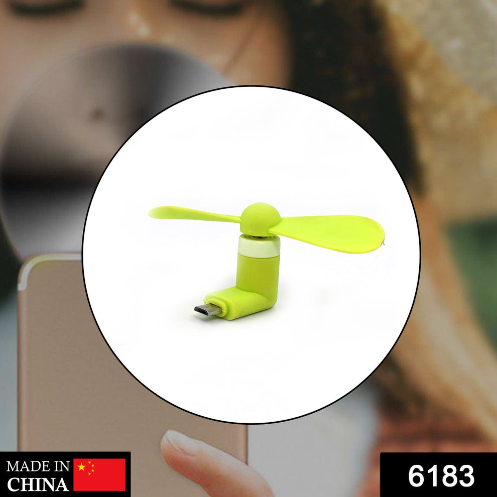 mini USB fan For Having cool air instantly, anywhere and anytime purposes (Micro Port / Mix Color/Pack Of 1)