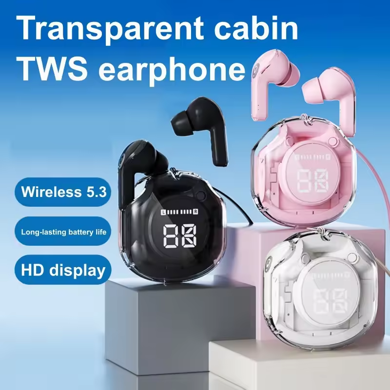 Transparent Crystal Air39 Tws Earphones Auriculares Audifonos Ear Buds Wireless Headphone air 39 Earbuds Pods Ultrapods Pro 2