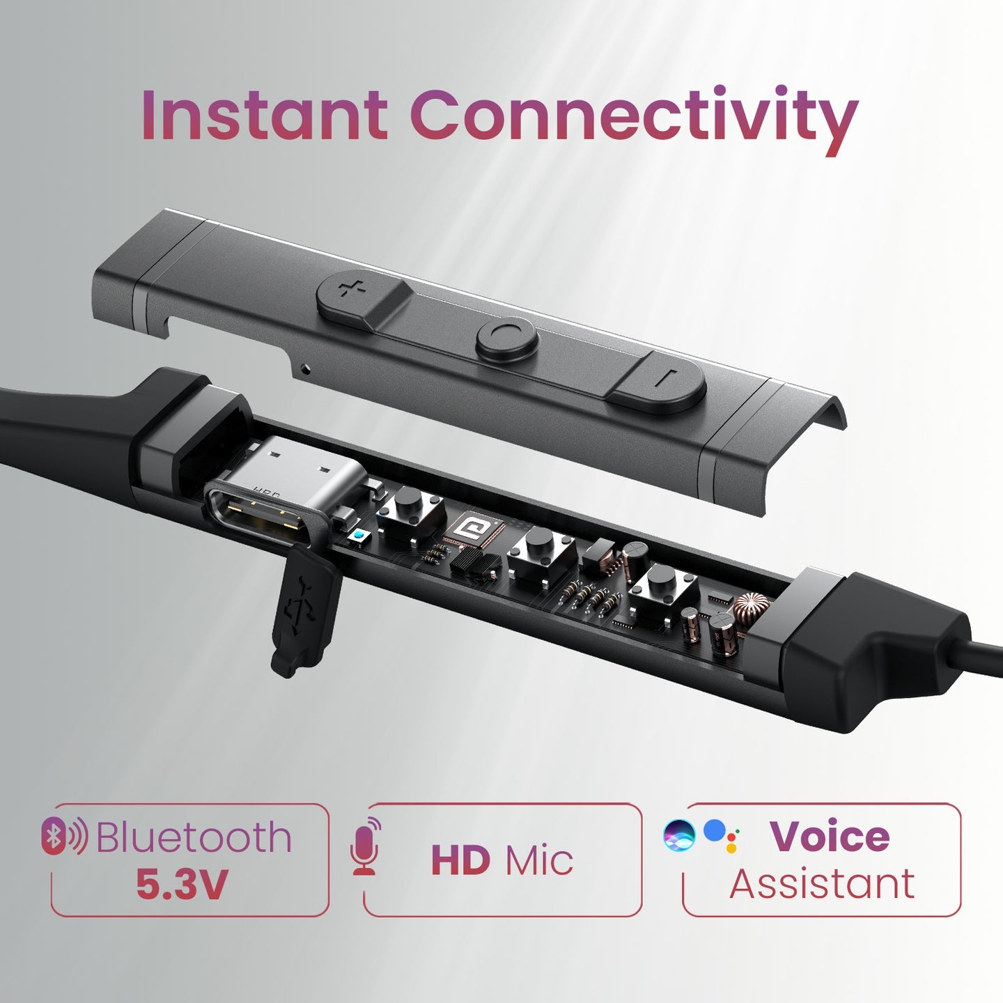 Portrinics Bluetooth Neckband Harmonics Z9