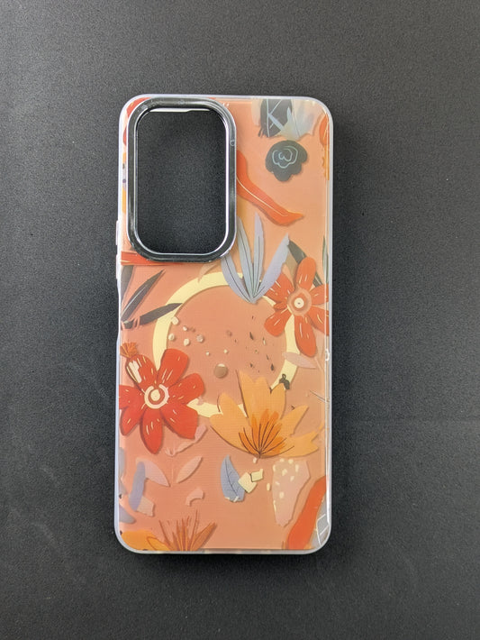 Floral Glossy Print Back cover for Vivo Y19e 4G/Y04 4G/Y29s 5G/Y19 5G