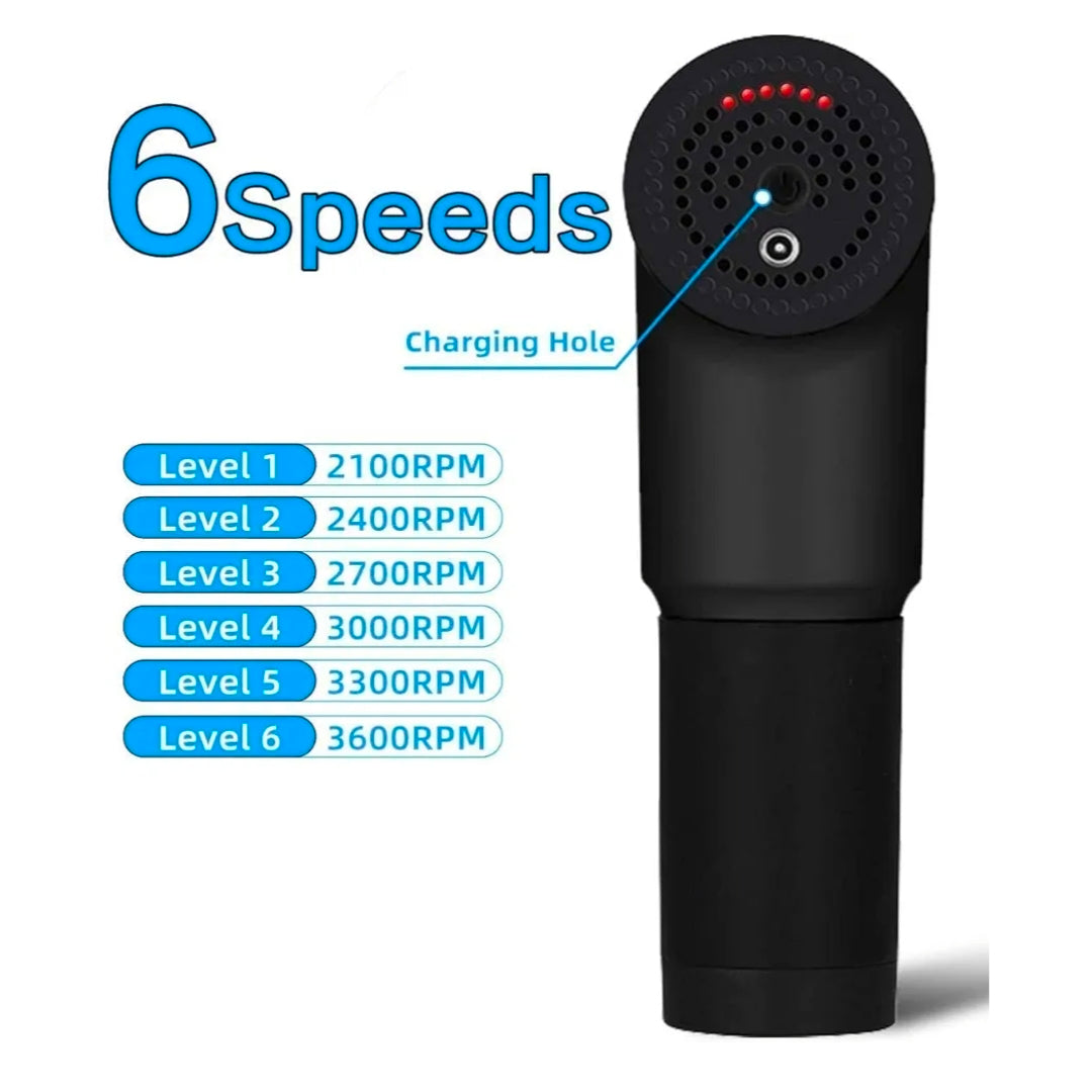 Mini Portable Handheld Fascia Gun Rechargeable Fitness Vibration for Head Body