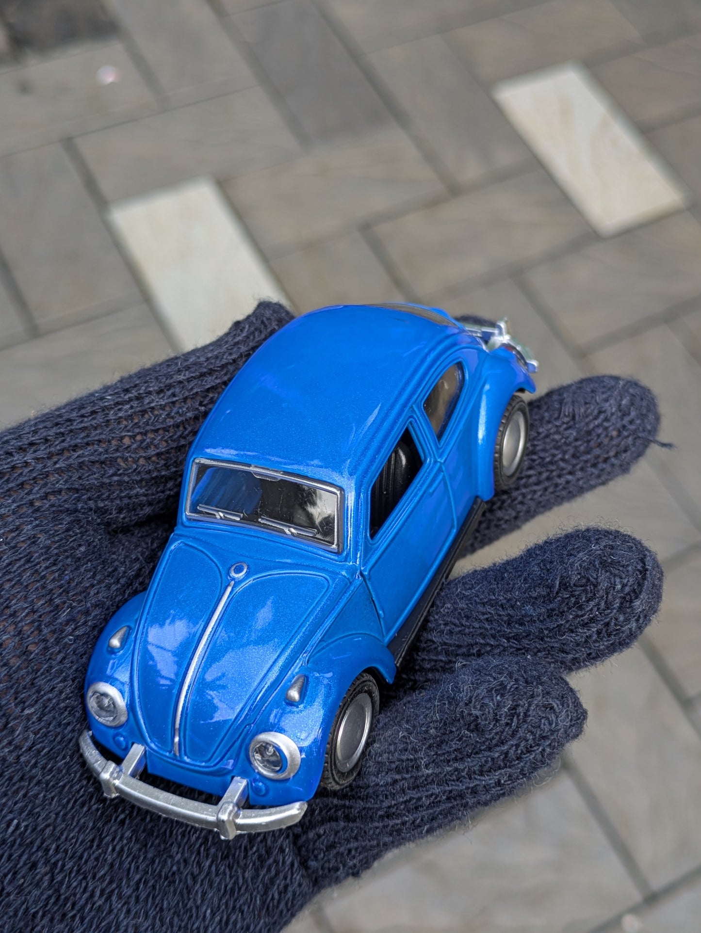 Hot Wheels/Die Cast Beetle Model Metal And Plastic Mix Body ( Blue )