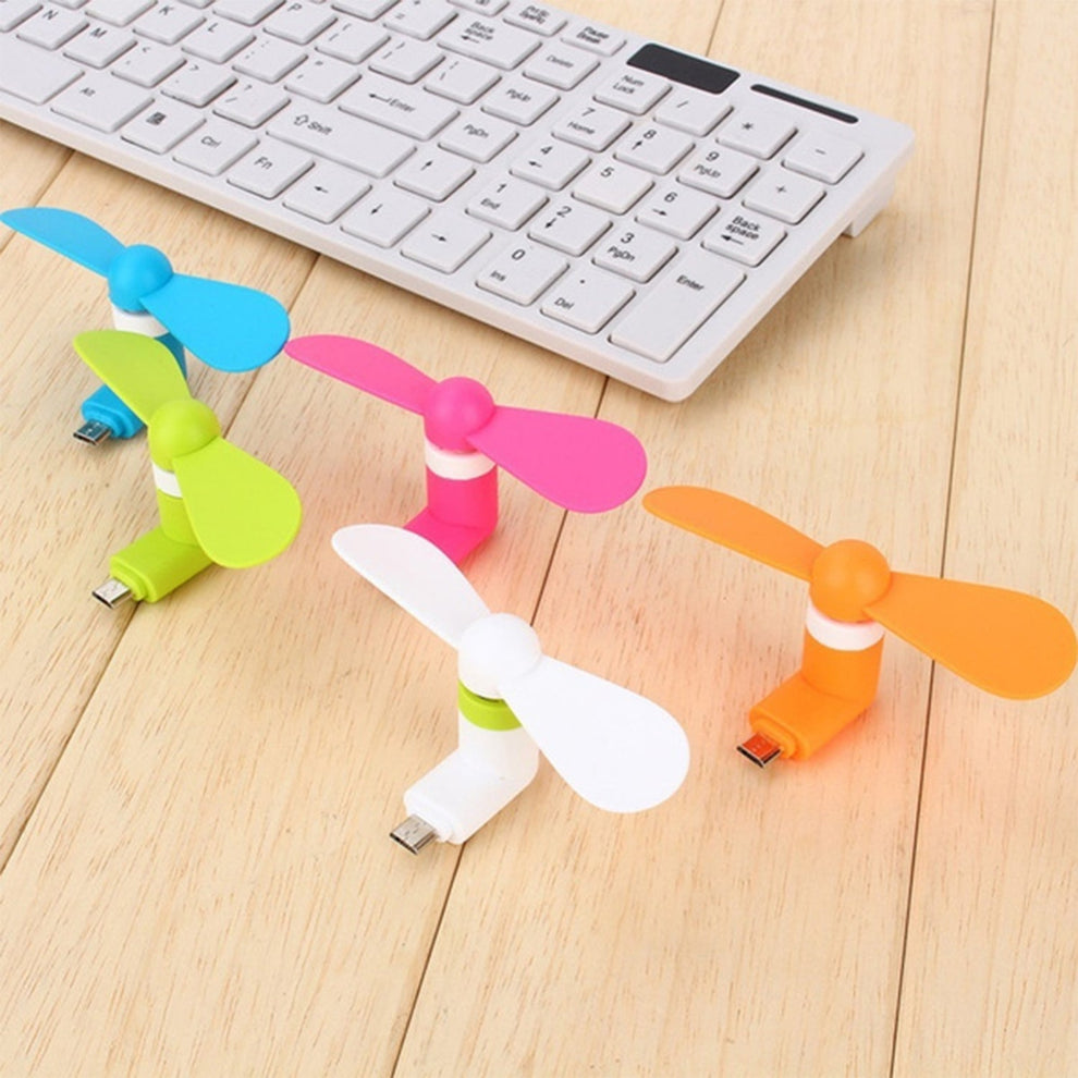 mini USB fan For Having cool air instantly, anywhere and anytime purposes (Micro Port / Mix Color/Pack Of 1)