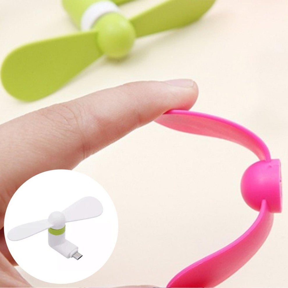 mini USB fan For Having cool air instantly, anywhere and anytime purposes (Micro Port / Mix Color/Pack Of 1)