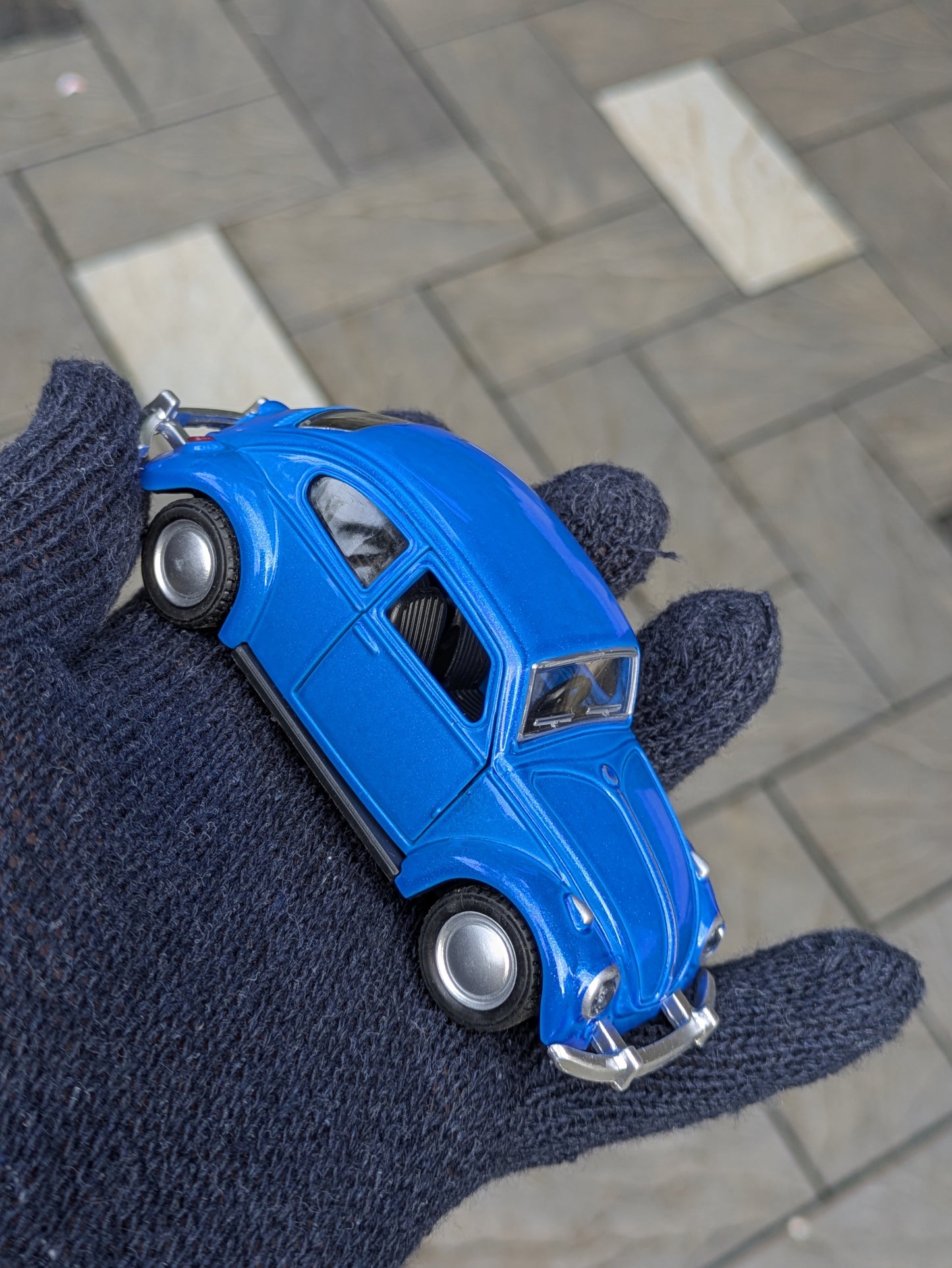 Hot Wheels/Die Cast Beetle Model Metal And Plastic Mix Body ( Blue )
