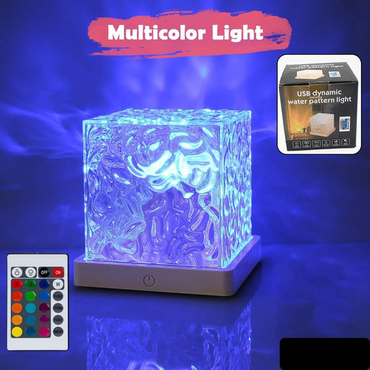 Dynamic Rotating Water Ripple Night Lamp With Remote