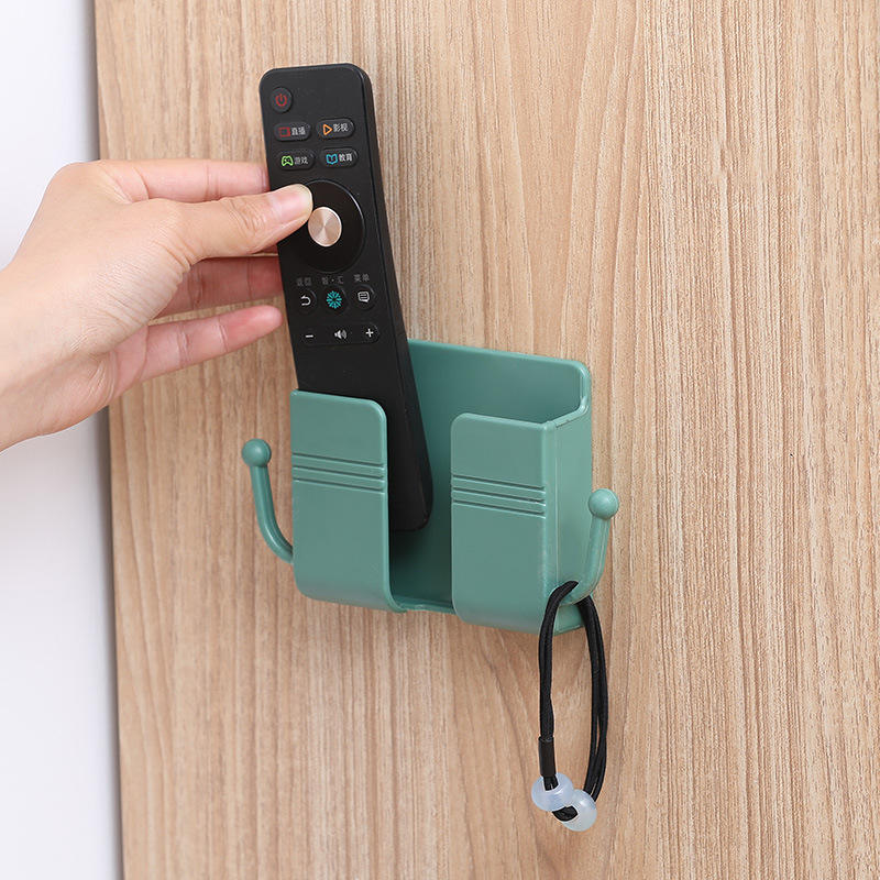 Creative Wall-mounted Rack Remote Control Storage Box Universal Mobile Phone Wall Holder with Hanging Stand Bracket Hook