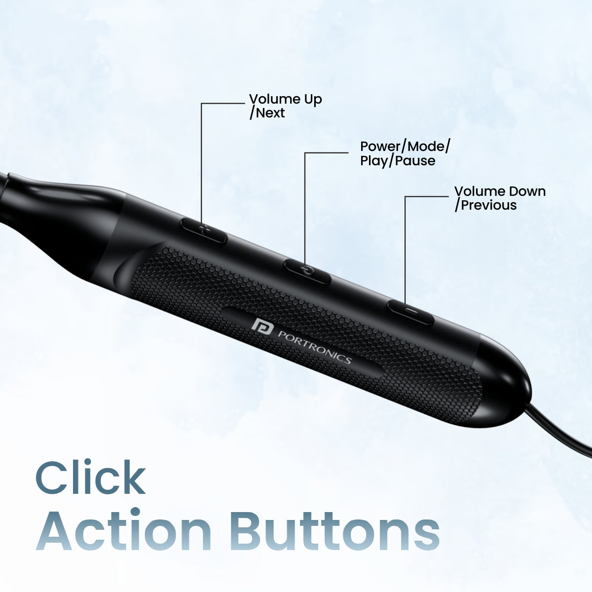 Portrinics Bluetooth Neckband Harmonics Z7