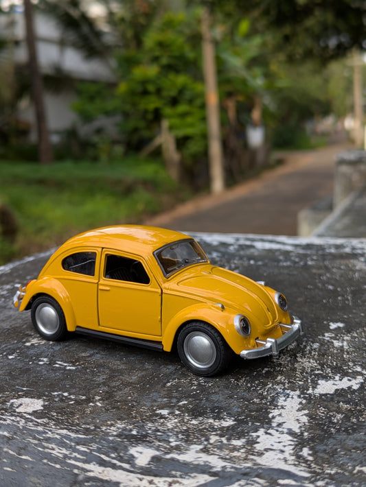 Hot Wheels/Die Cast Beetle Model Metal And Plastic Mix Body ( Yellow )