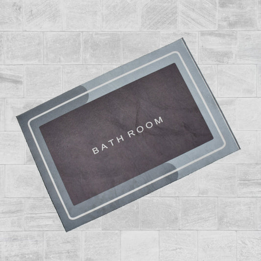 Square Bathroom Mat, Water Absorbent & Anti-slip (57x38cm)