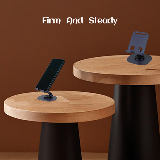 Foldable Phone Stand for Desk Anti-slip 360 Rotating Metal Mobile Phone Holders for All Phones Dock Holder