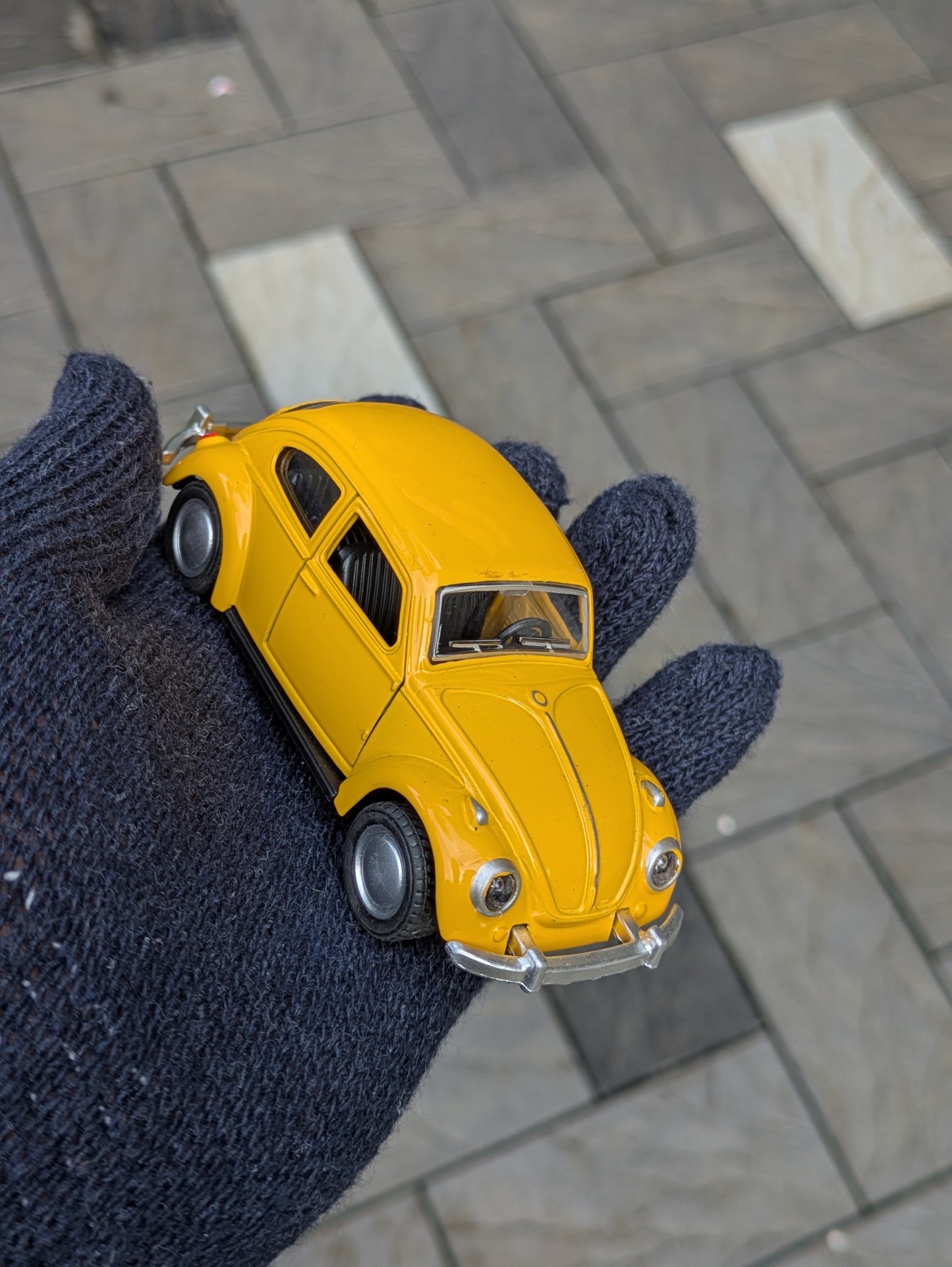 Hot Wheels/Die Cast Beetle Model Metal And Plastic Mix Body ( Yellow )