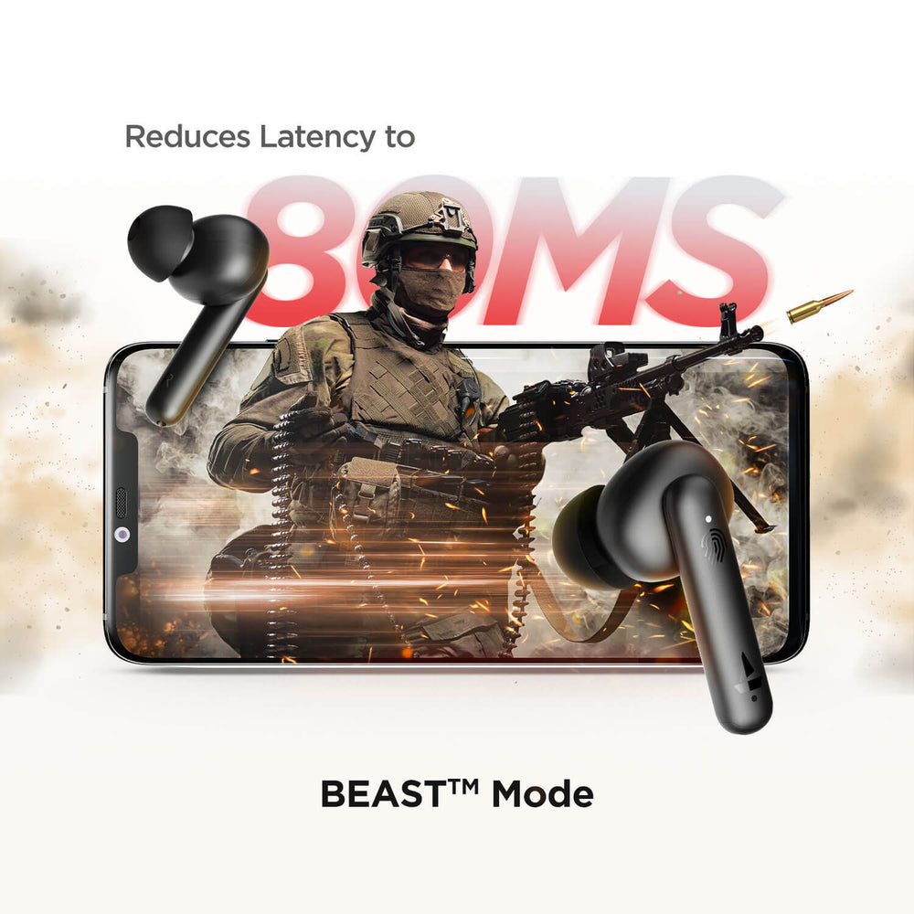 Boat Airdopes 148 Wireless Earbuds with 8mm Drivers, IWP & ENxTM Technology, ASAP Fast Charge, Upto 42 hours Playback, IPX4 Sweat & Water Resistance