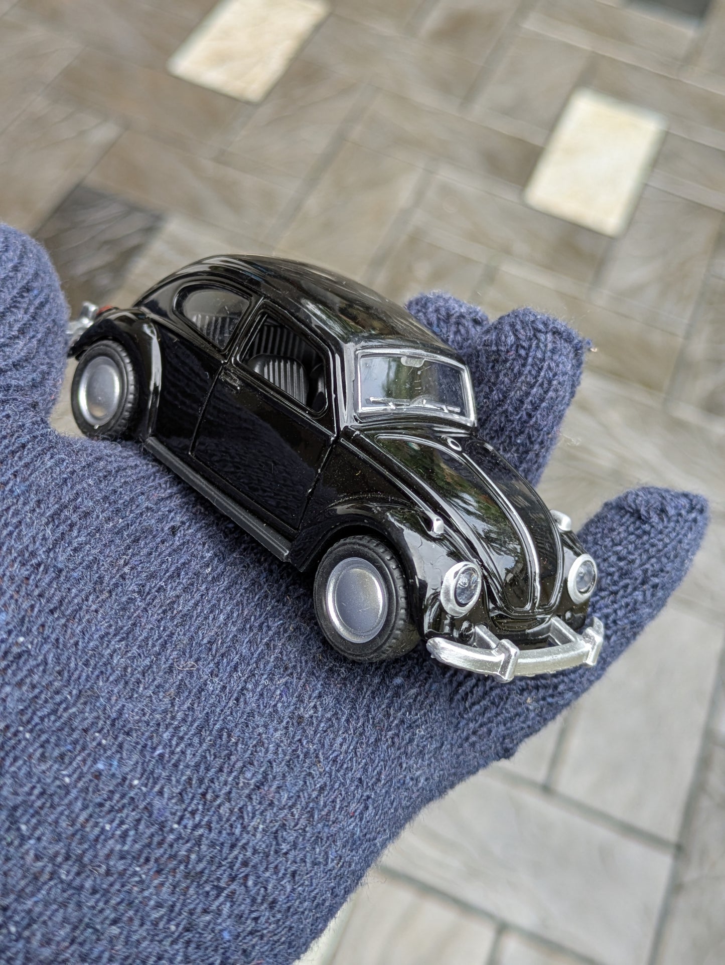 Hot Wheels/Die Cast Beetle Model Metal And Plastic Mix Body ( Black )