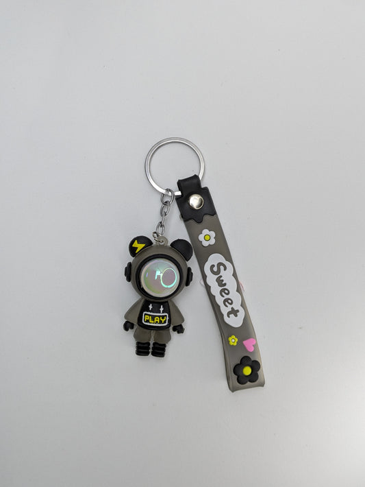 Keychain Astronaut 3D Space With light