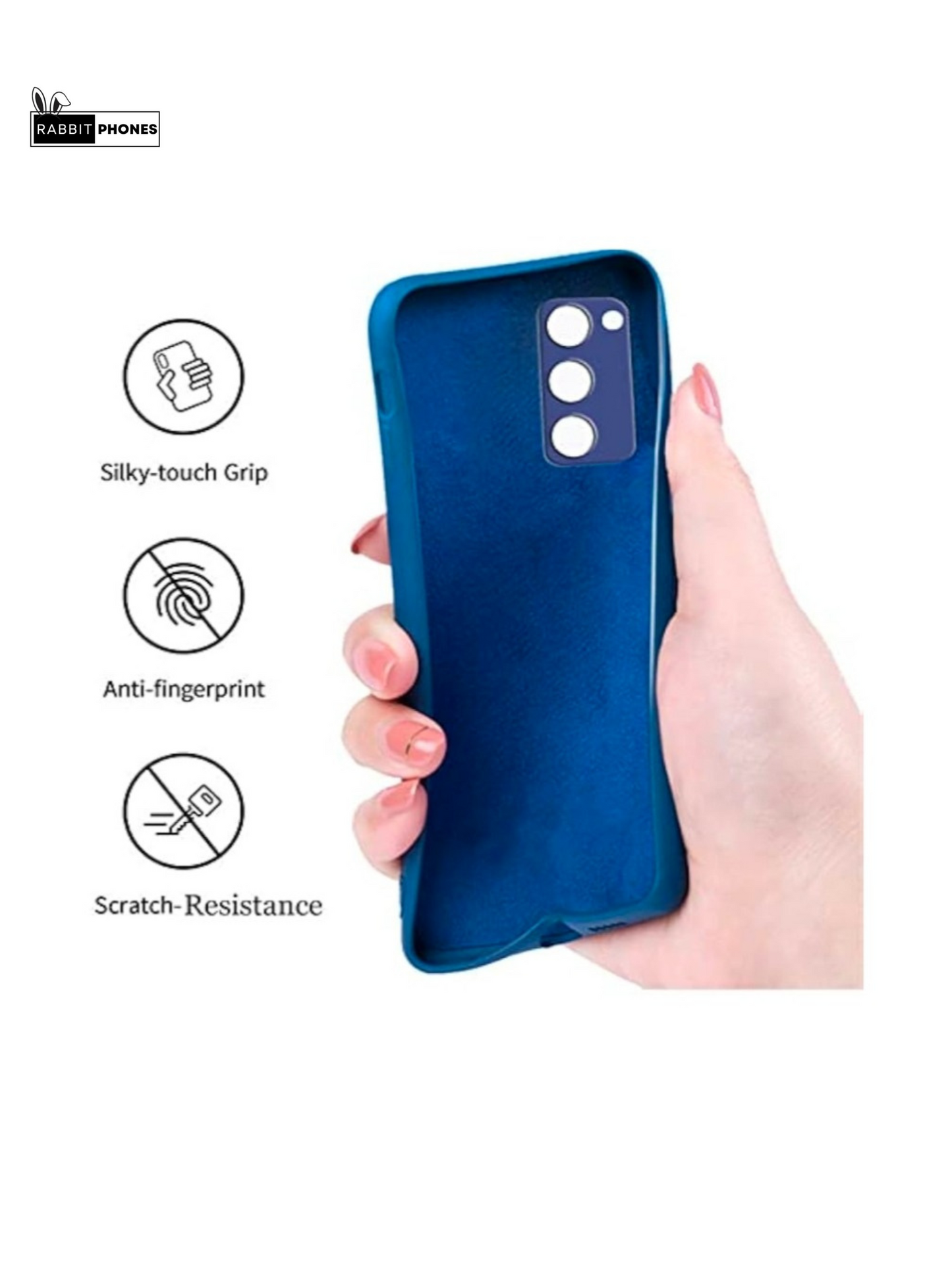 Silicon Back Cover For Mobile ( Matte Blue )