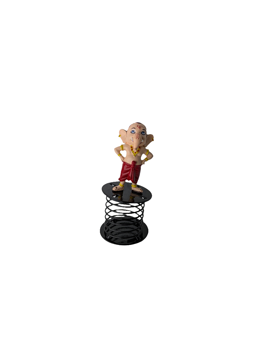 Car Dashboard Hanging Ganapathy Statue With Spring Action