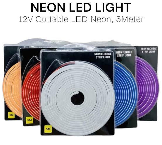 LED Neon Light Rope, Waterproof Outdoor Flexible Light with Connector, 120LED/M Silicone Light for Diwali, Christmas, Indoor Outdoor Decoration (5 Meter)