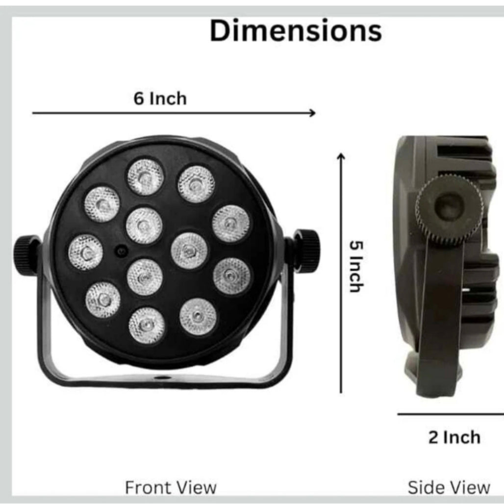12 LED Mini Par Disco/Club Light With Remote Home/Festival/Christmas ( Ball Diameter 15 cm)