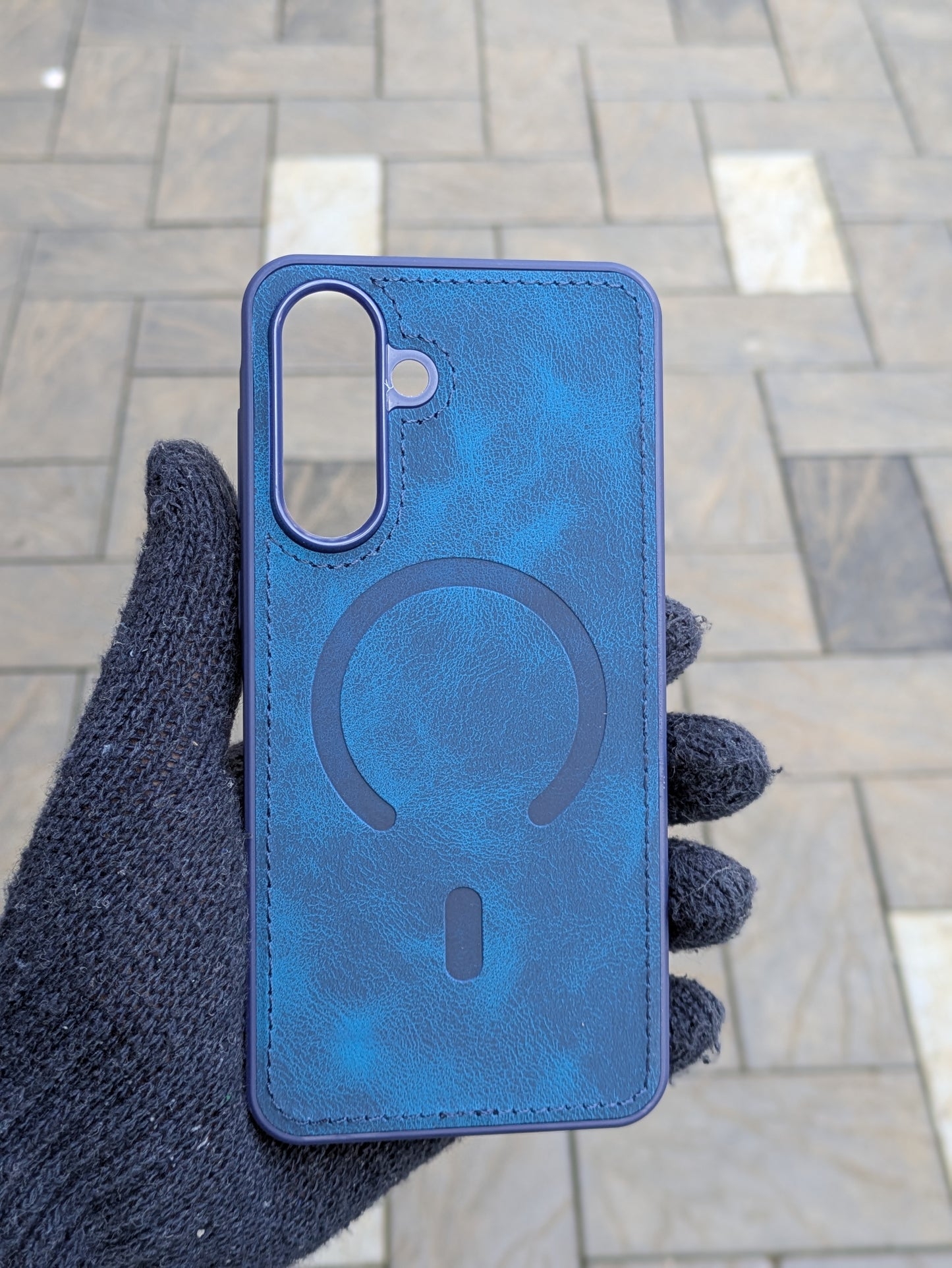 Leather Stitching Magsafe Case For Samsung A36 5G/Samsung A56 5G