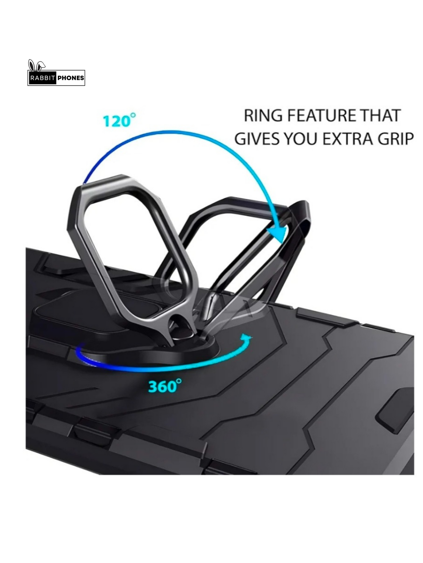 Armour Ringstand Back Cover Black ( pack of 1 )