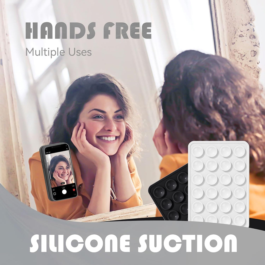 Anti Slip Suction Phone Case / Holder Mount (1 Pc / Mix Color)