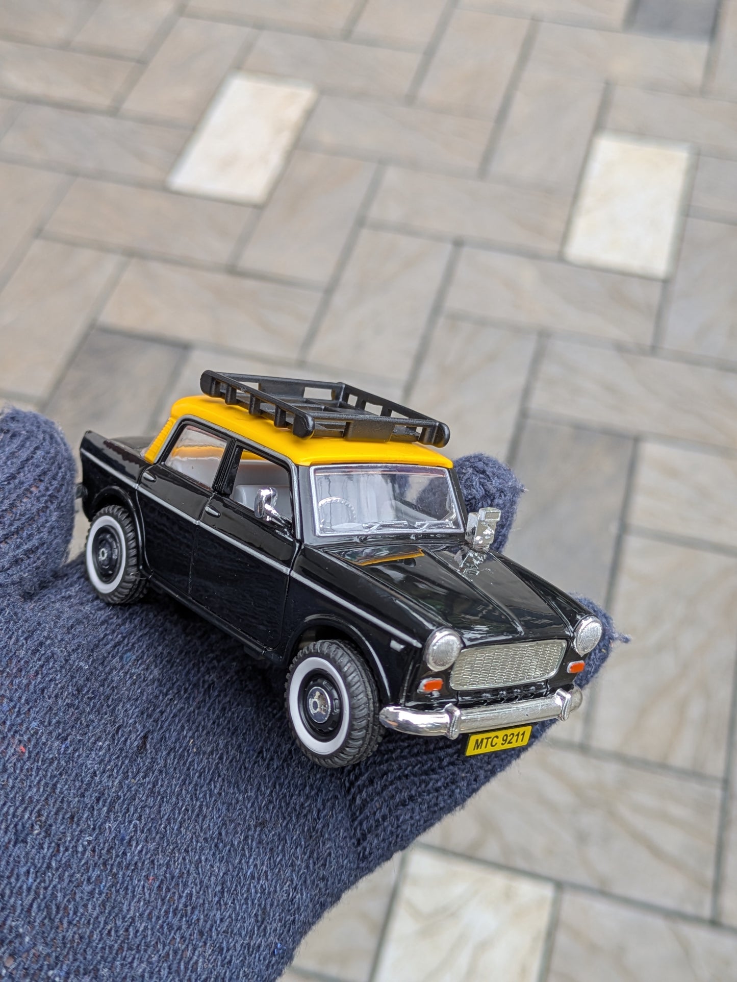 Die-cast Model Premier Padmini Mumbai Taxi Hard Plastic Body Door Openable