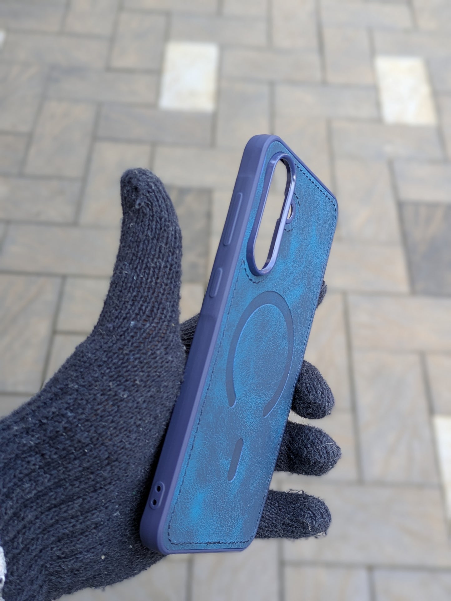 Leather Stitching Magsafe Case For Samsung A36 5G/Samsung A56 5G