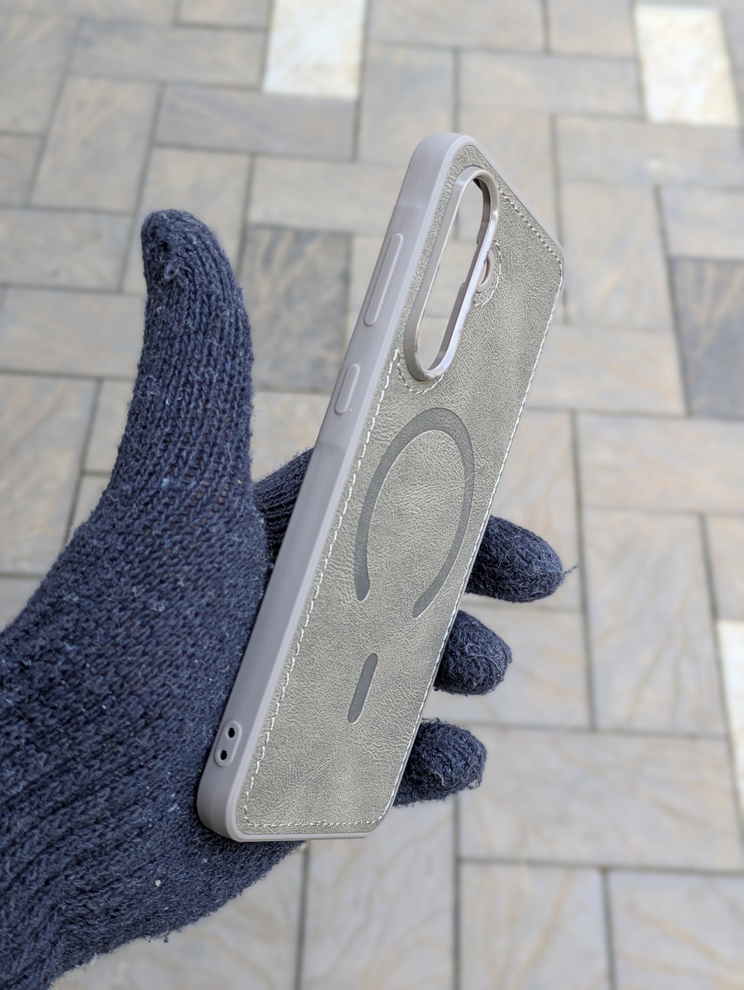 Leather Stitching Magsafe Case For Samsung A36 5G/Samsung A56 5G