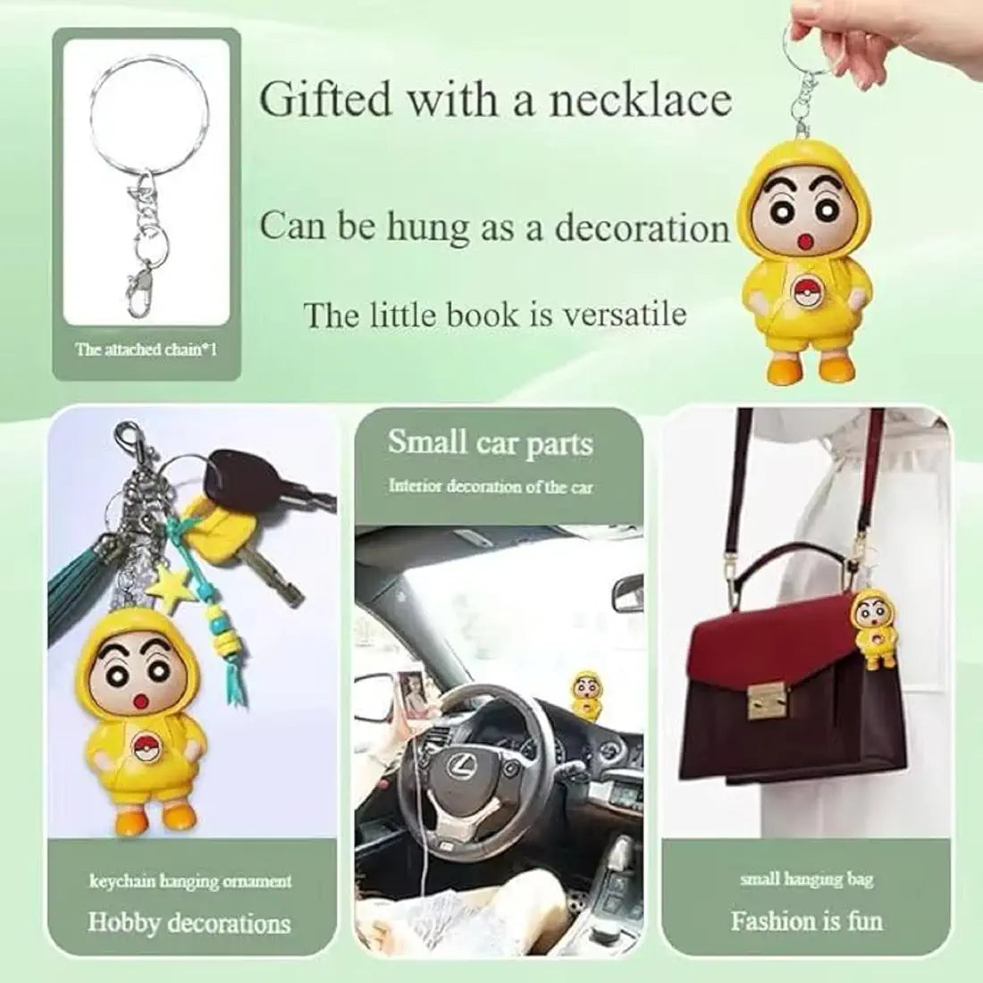 Face Changing Keychain with 3 Expressions 3D Cartoon Character ABS Toy Key Holder Unisex Keychain for Bags, Cars & Gifts Cute Action Figure for Kids & Adults