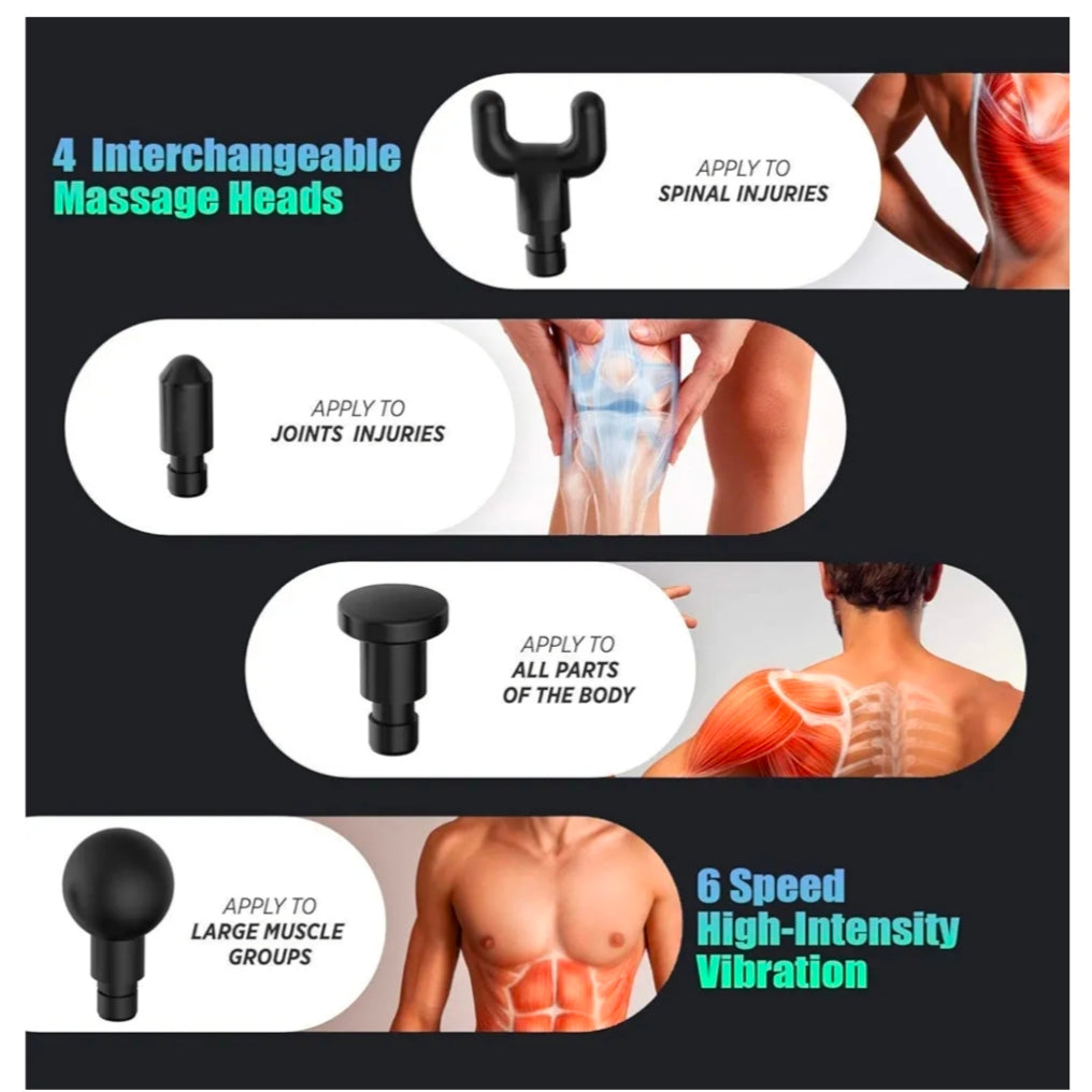 Mini Portable Handheld Fascia Gun Rechargeable Fitness Vibration for Head Body
