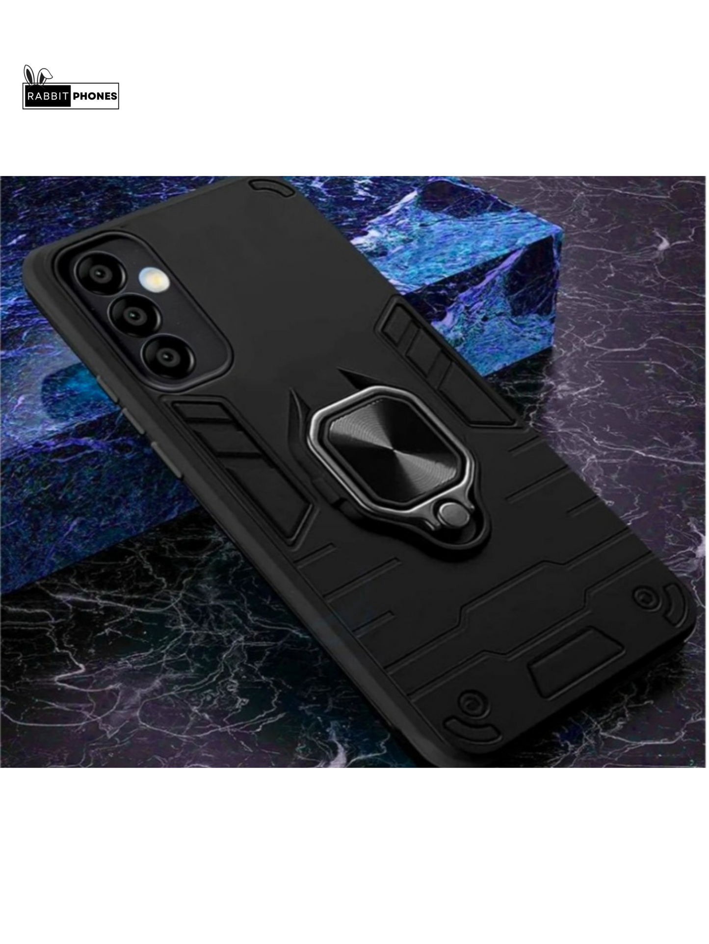 Armour Ringstand Back Cover Black ( pack of 1 )