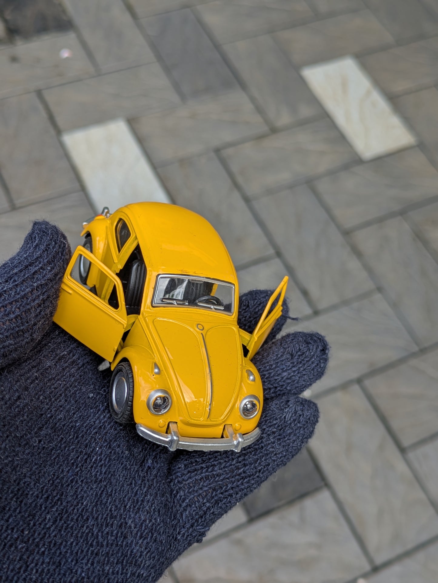 Hot Wheels/Die Cast Beetle Model Metal And Plastic Mix Body ( Yellow )