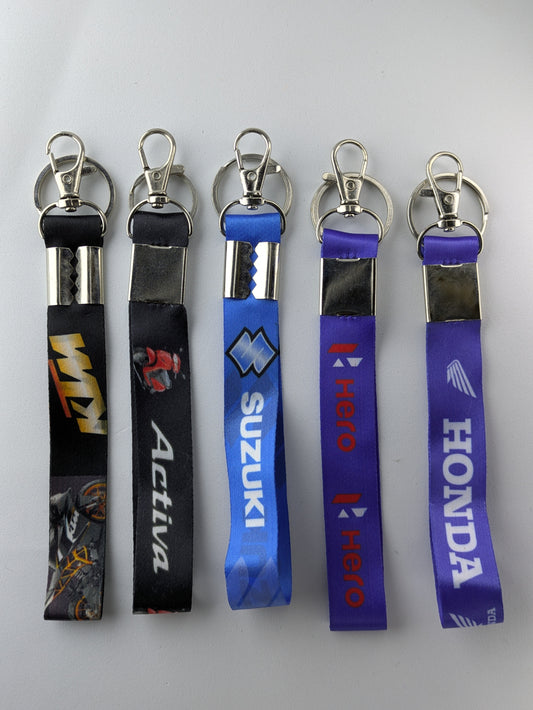 Keychain Cloth Printed Brand Names ( pack of 1)