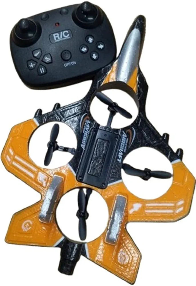 RC Airplane Fighter Jet with Remote Control, Light Effects, 360° Flip Stunts, Kids Toy