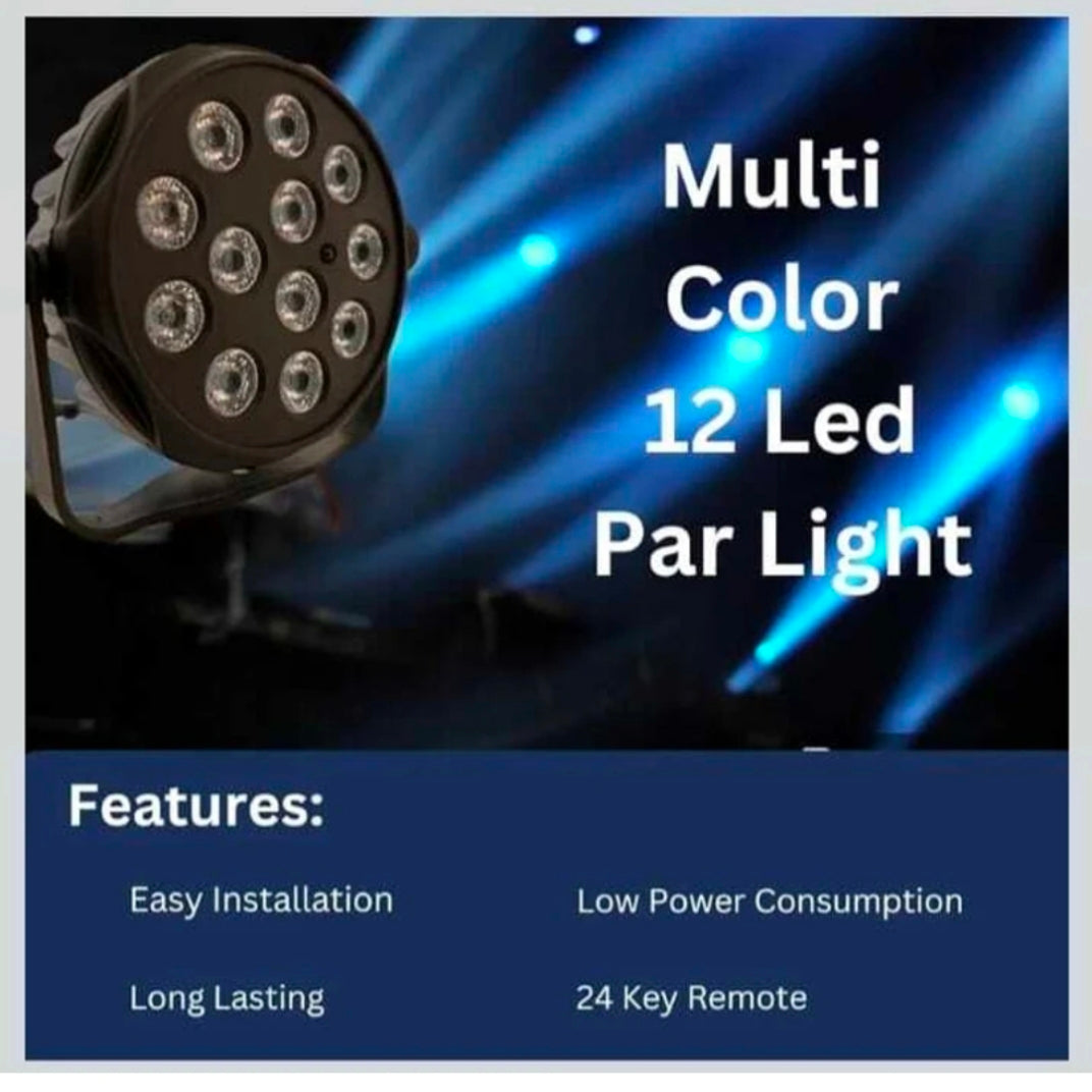 12 LED Mini Par Disco/Club Light With Remote Home/Festival/Christmas ( Ball Diameter 15 cm)