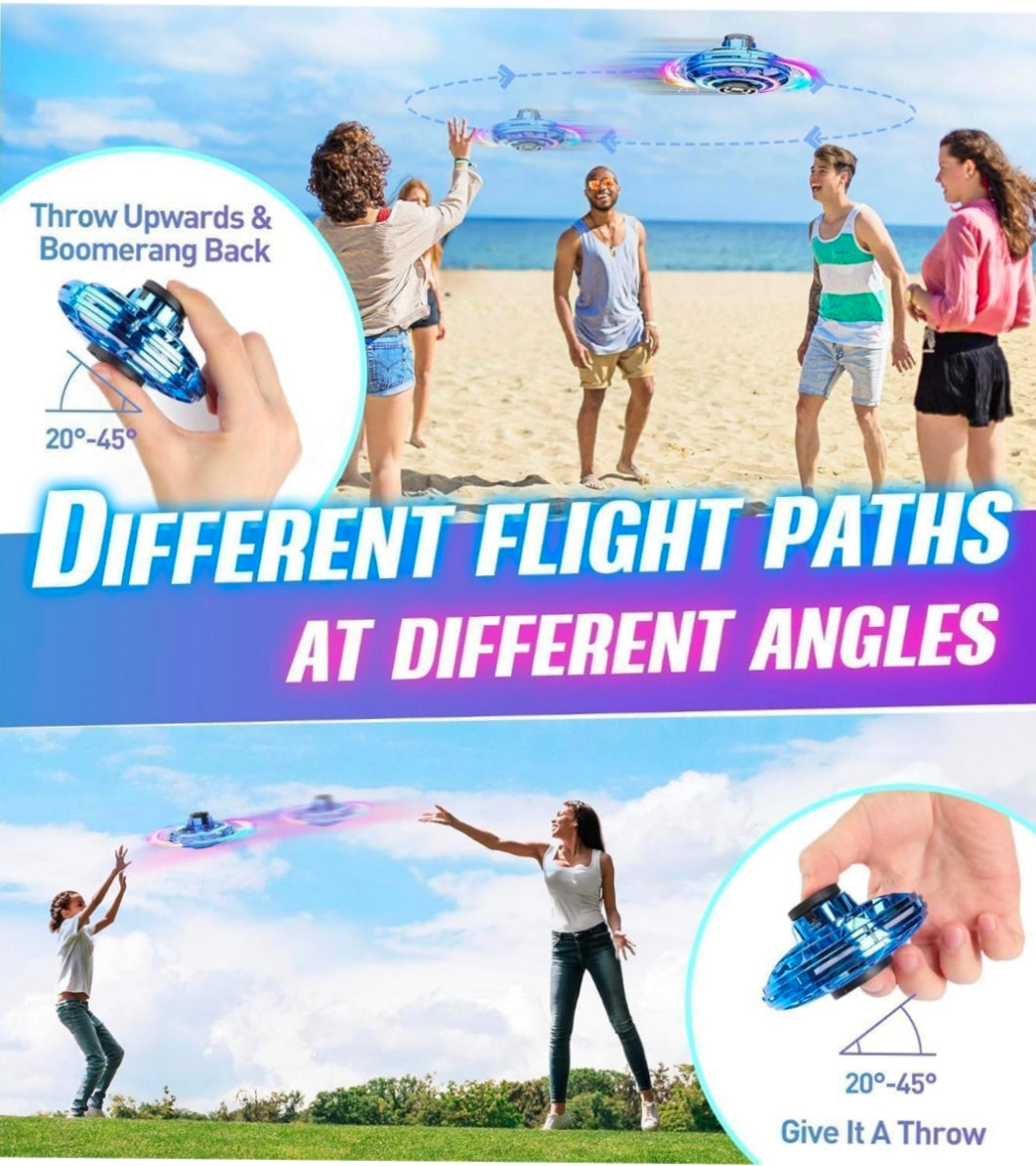 UFO Fingertip Upgrade Flight Gyro Flying Spinner Decompression Hand Controlled Boomerang Hover, Flying with Endless Tricks, Cool Toys Gifts for 6+ Year Old Adult and Kids Toy [(Multicolor)]