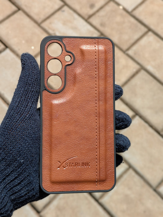 Leather Case For Samsung S24 FE (Brown)