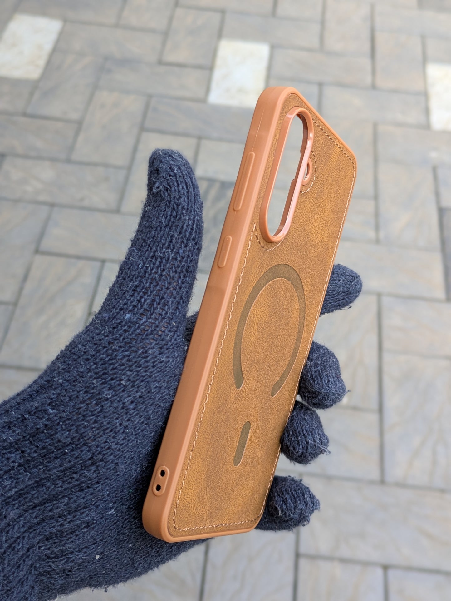 Leather Stitching Magsafe Case For Samsung A36 5G/Samsung A56 5G