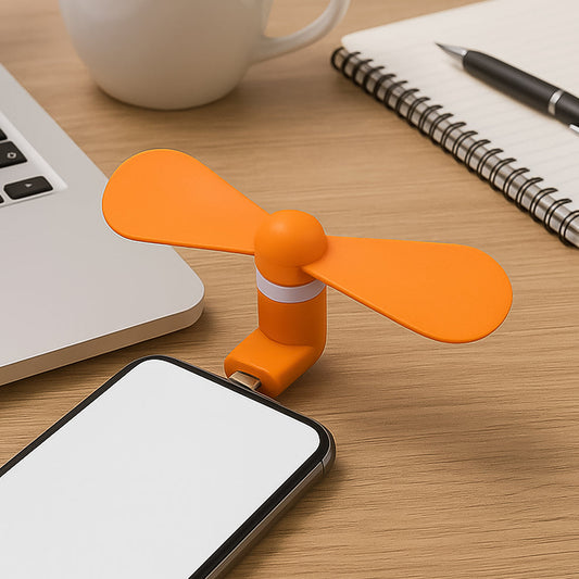 mini USB fan For Having cool air instantly, anywhere and anytime purposes (Micro Port / Mix Color/Pack Of 1)