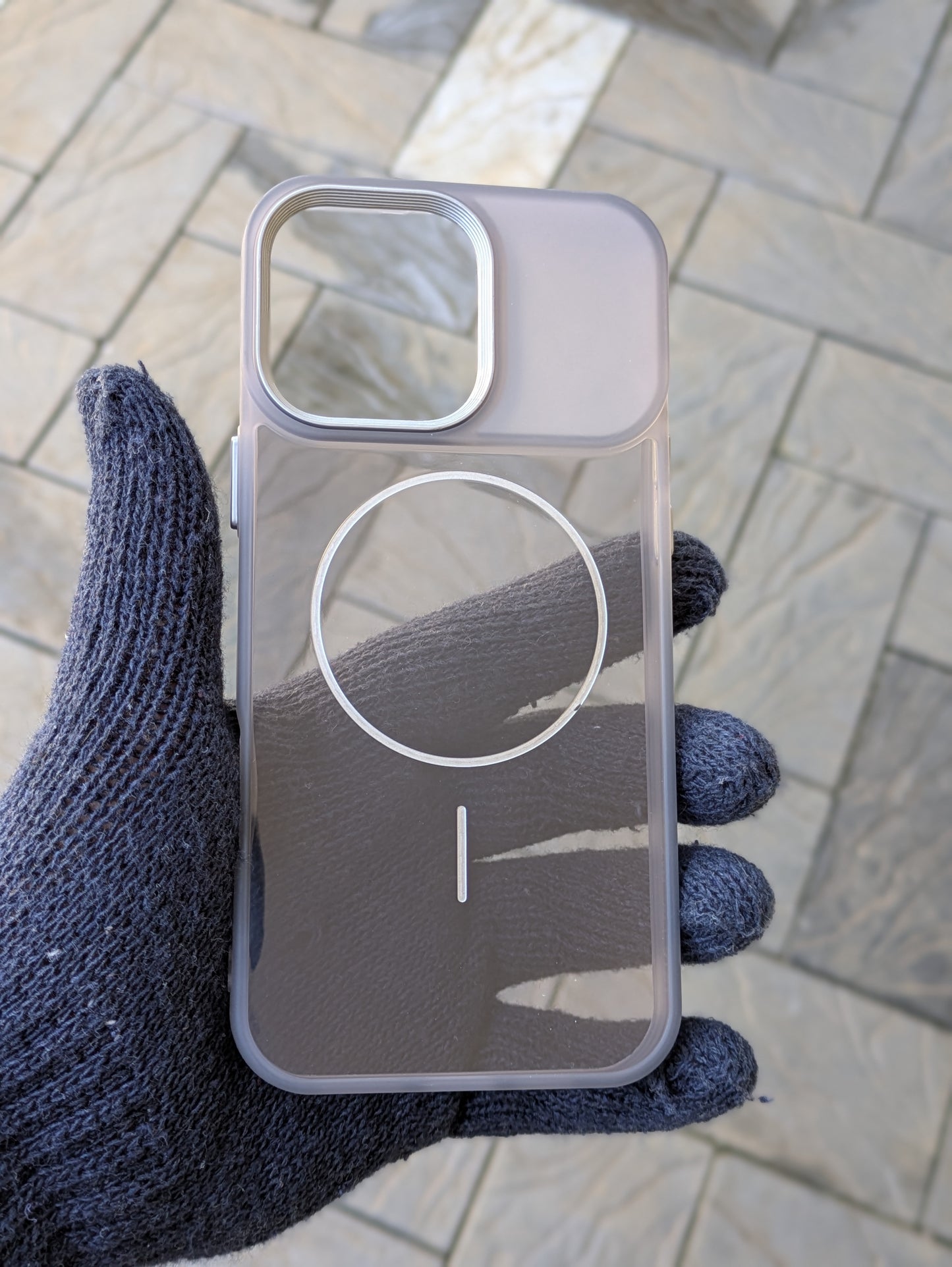 Magsafe Transperant Smoke Soft Case for Iphone 16 Pro Max